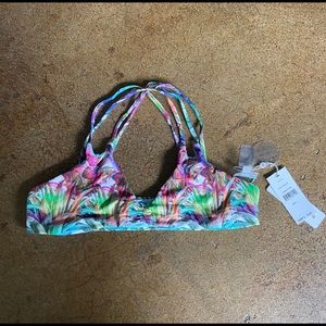 NWT PilyQ Lanai Utopia Halter Bikini Swim Top